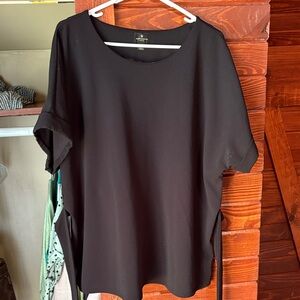Classic Black Short Sleeve Women's Top